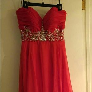 Red full length formal